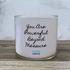 You Are Powerful Beyond Measure | Large 3-Wick Inspirational Candle